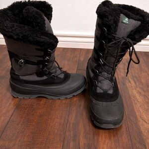 Kamik Black and Gray Winter Boots